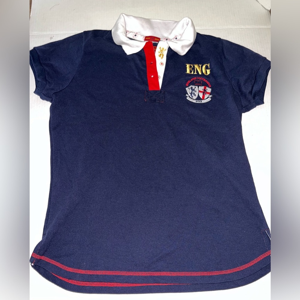 England Victorious Polo Shirt Womens Size UK16 See Measurements In Pics